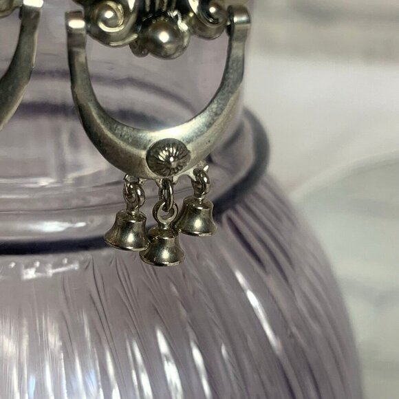 Vintage Silver Ornate Drop Earrings - Picture 2 of 6